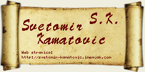 Svetomir Kamatović vizit kartica